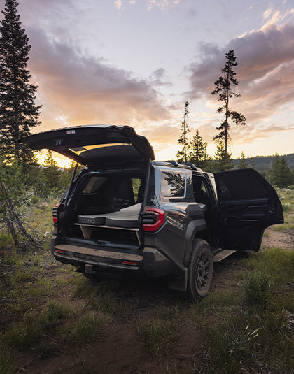 6th Gen 4Runner Sleep Setup with Luno Mattress and BamBed Platform
