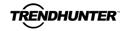 Logo with the text "TRENDHUNTER" in bold, black uppercase letters, partly encircled by a black semicircle from the left side. The background is white.