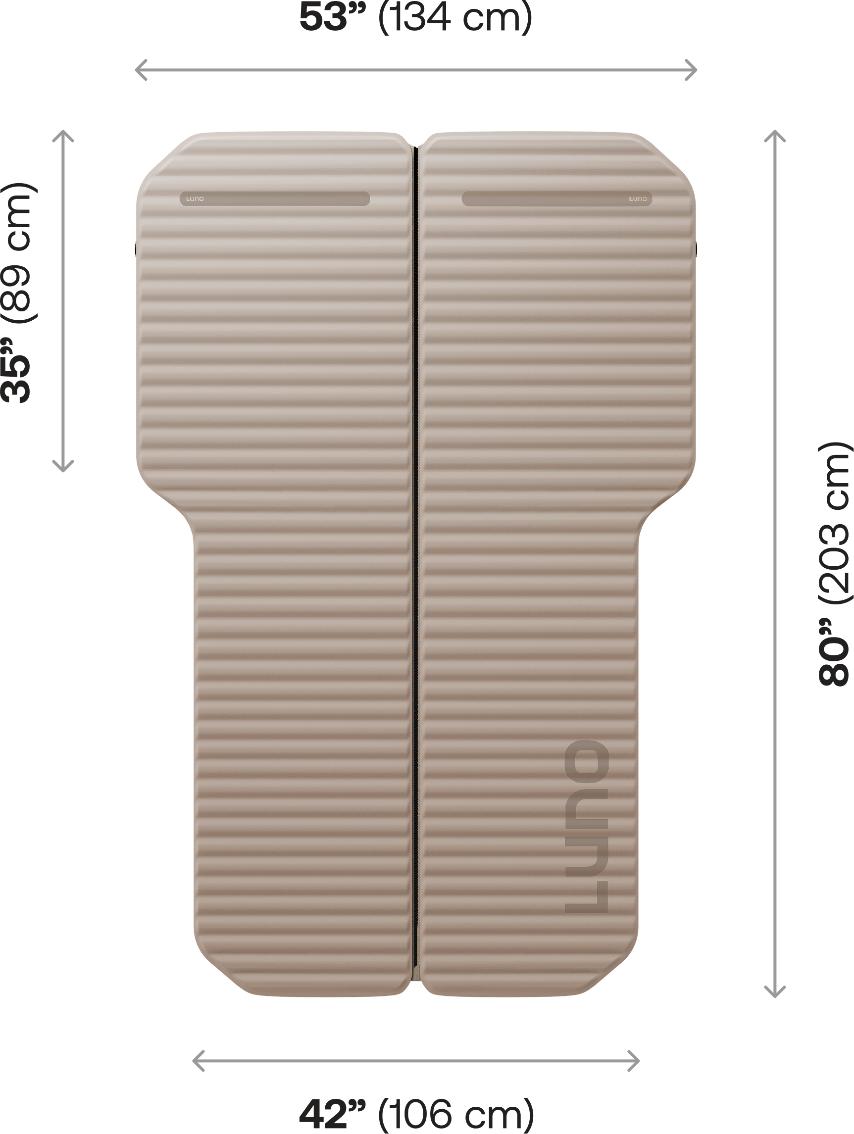 AIR+FOAM Pro Vehicle Mattress dimensions - Full-Size SUV