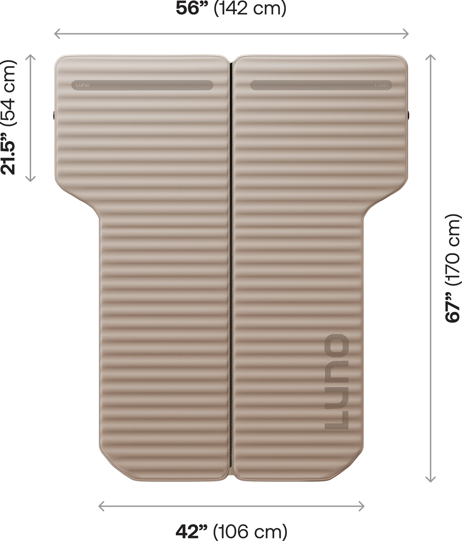 AIR+FOAM Pro Vehicle Mattress dimensions - 4Runner/Defender